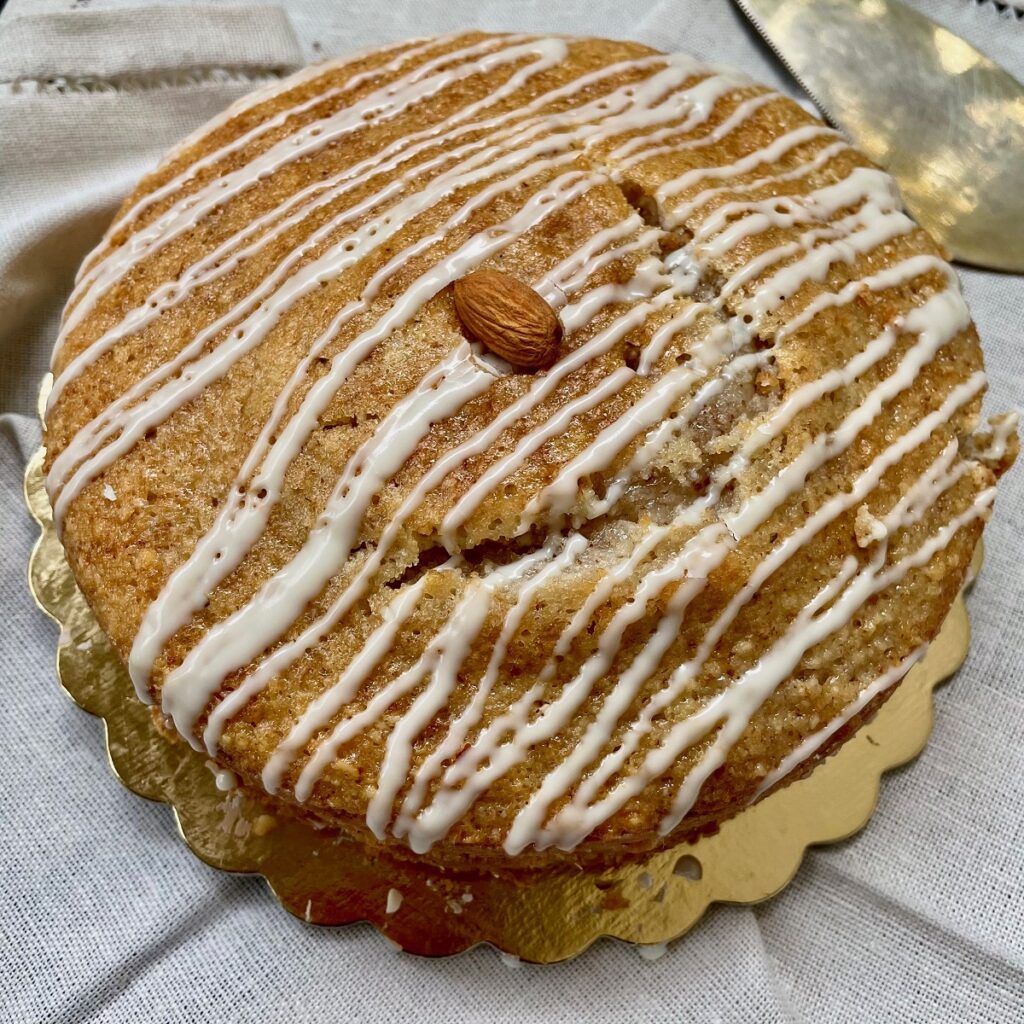 Toasted Almond Jaggery Cake Addicted